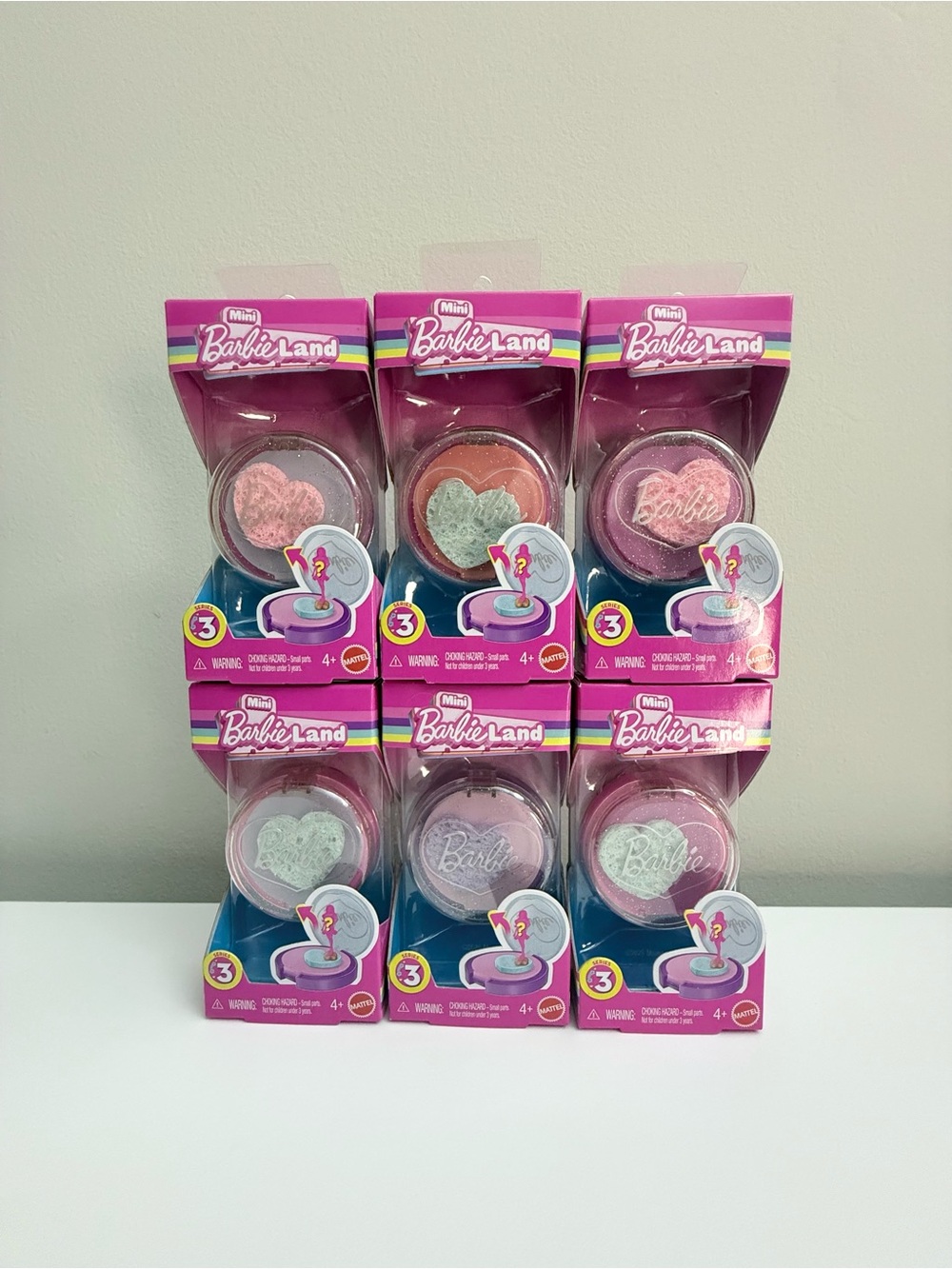NEW Lot of 6 Barbie Mini BarbieLand Fashionistas Dolls Blush Compact Surprise